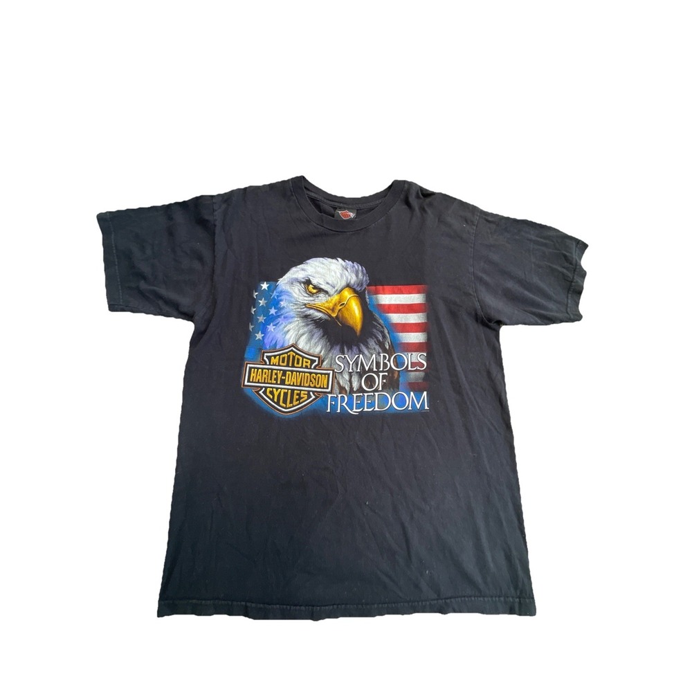Vintage Barnett's Las Cruces Harley-Davidson Symbols Of Freedom T-Shirt Men's XL